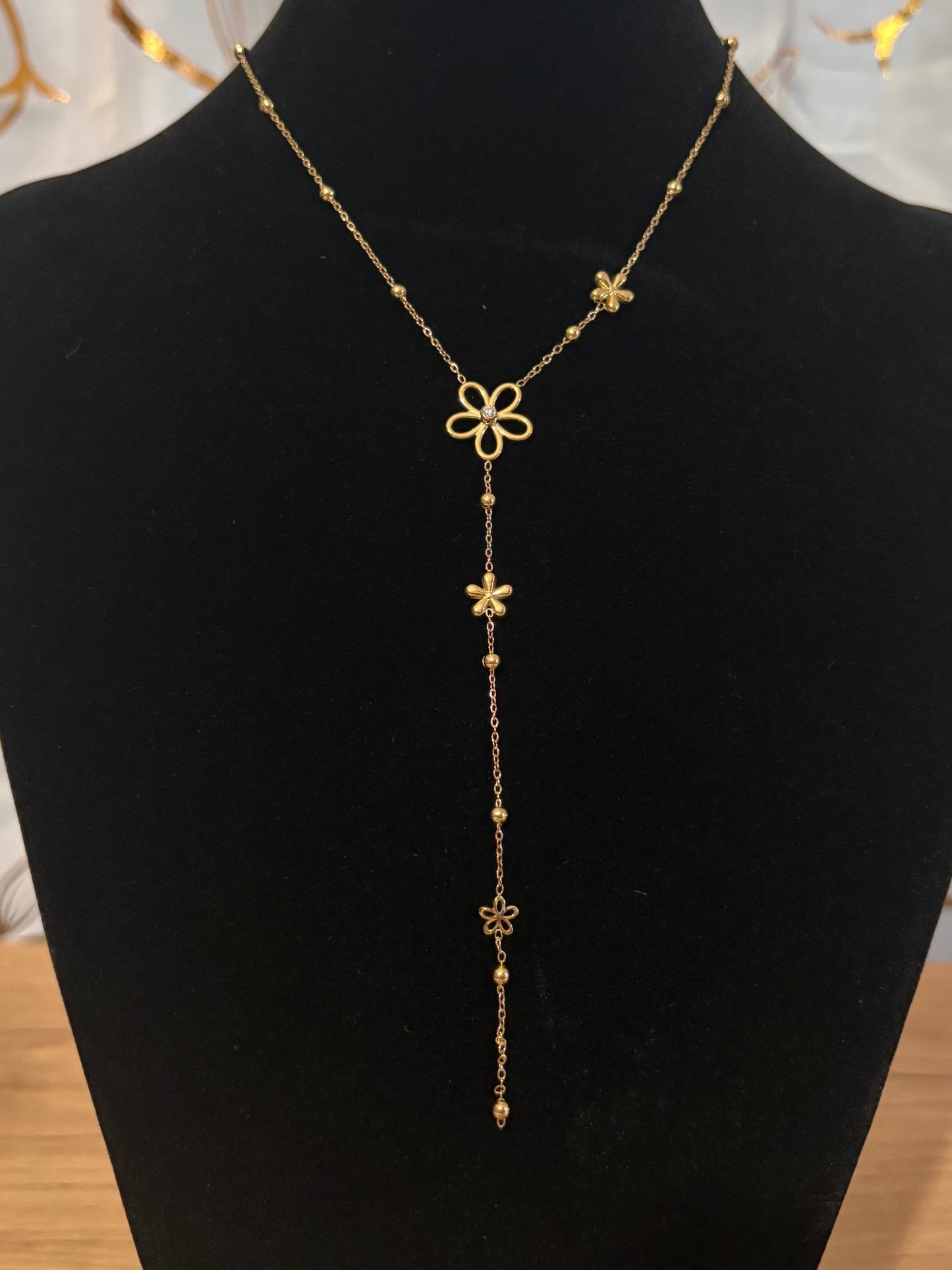 Collier Fleur Strass