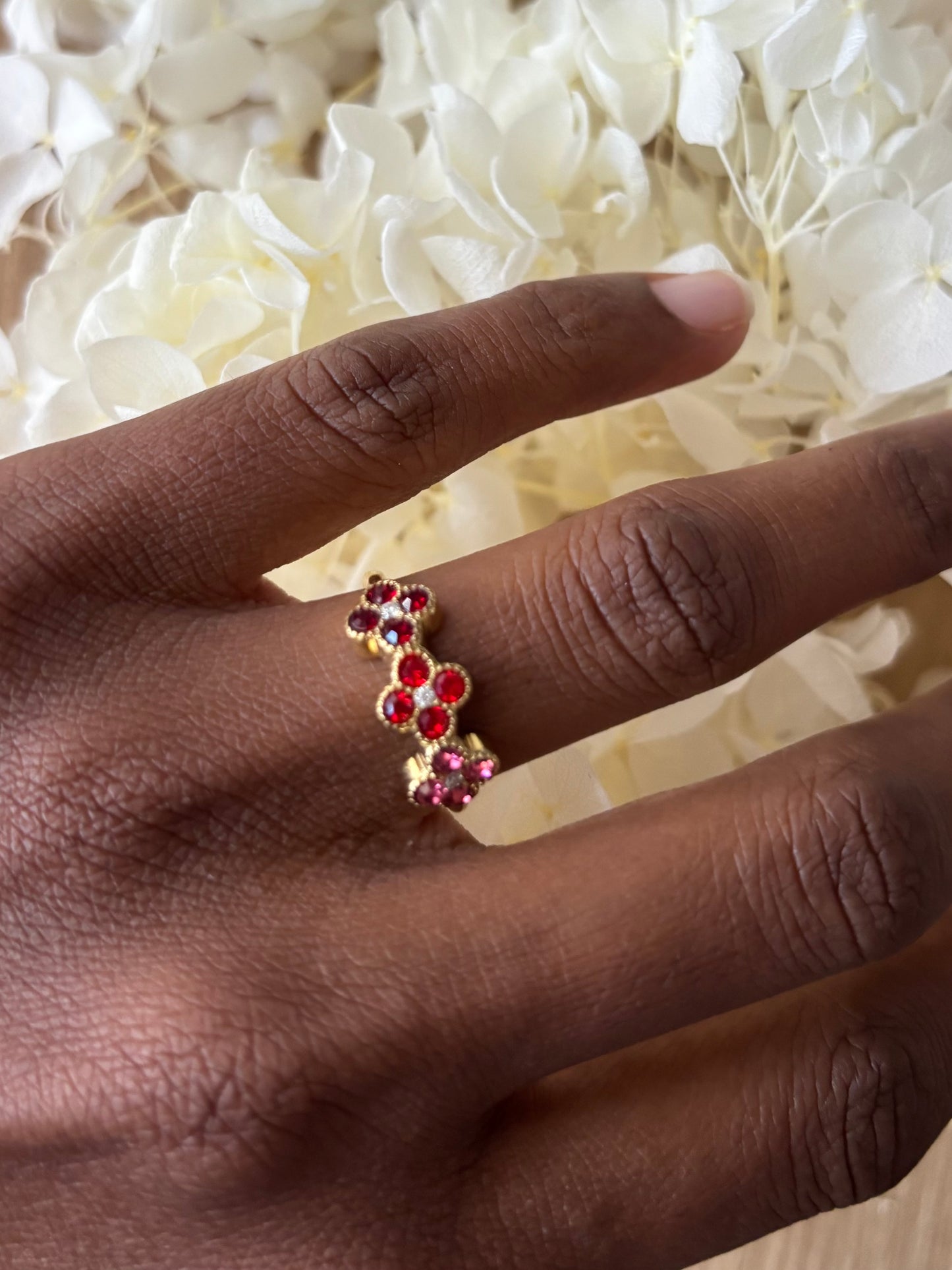 Bague Trèfle Rouge