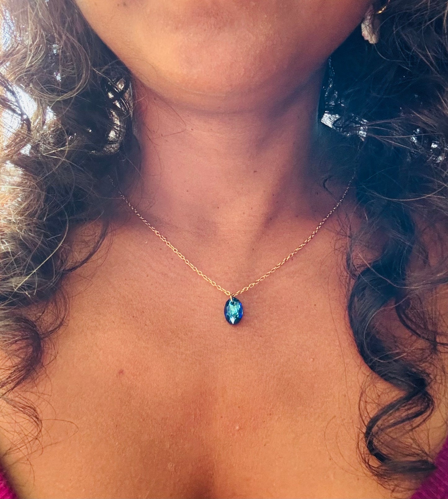 Collier Aurore bleu