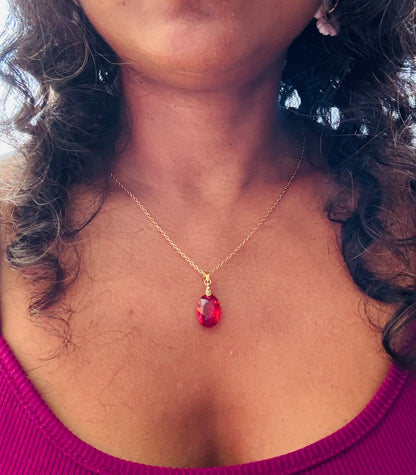 Collier Diana rouge
