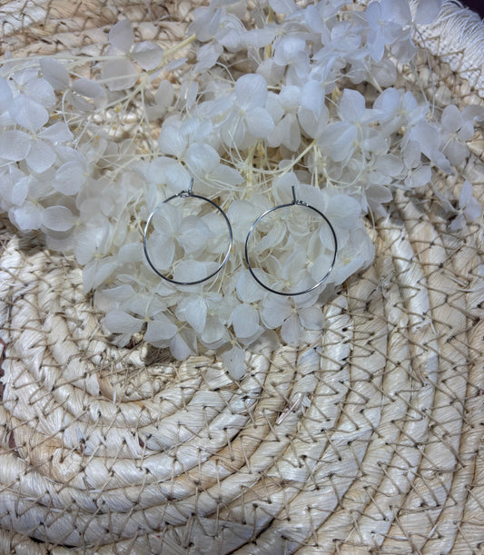 Les créoles argentées 25 mm