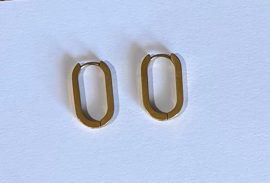 Créoles ovales dorées