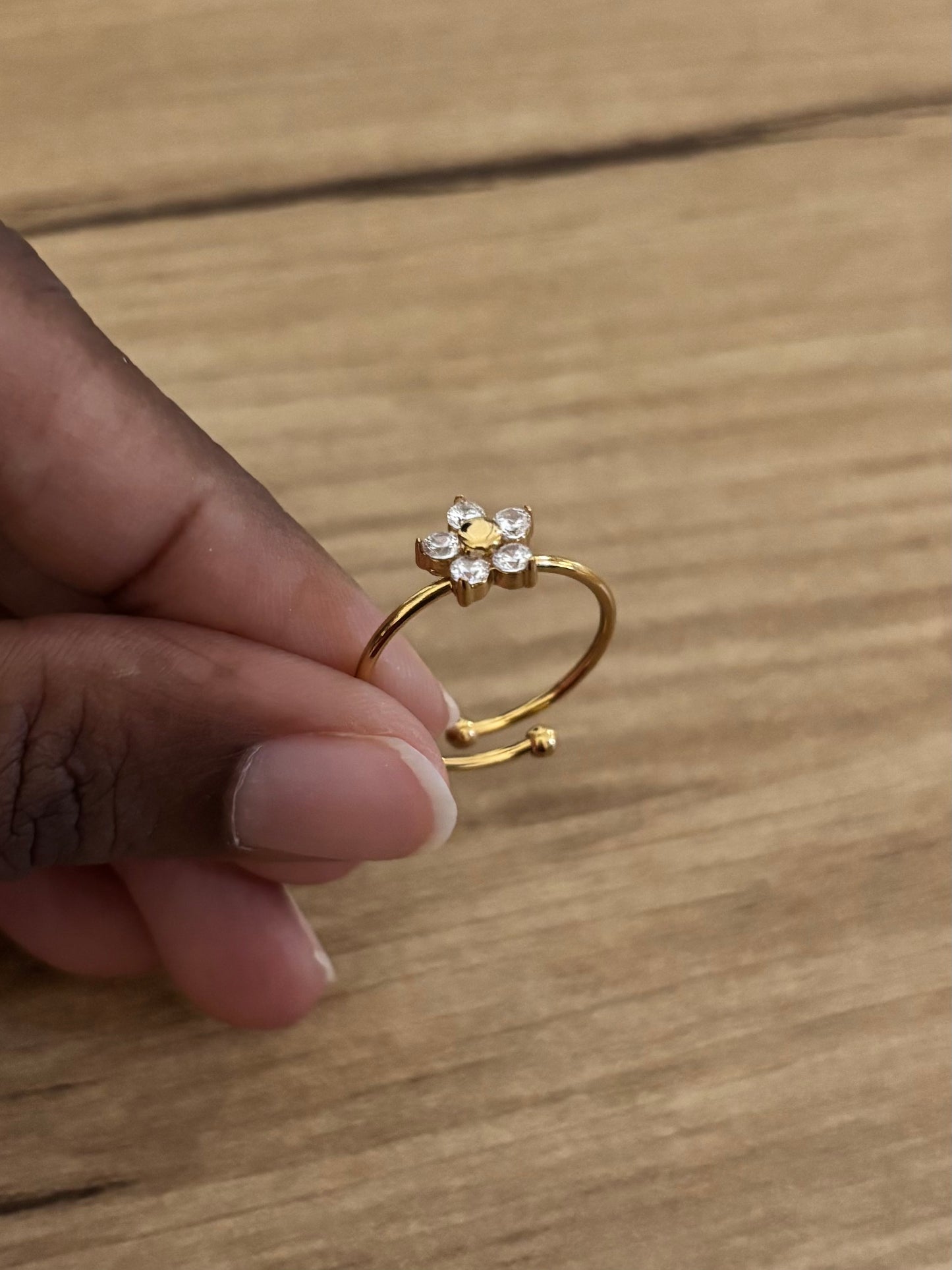 Bague Fleur Strass D