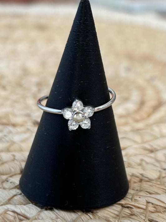 Bague Fleur Strass A