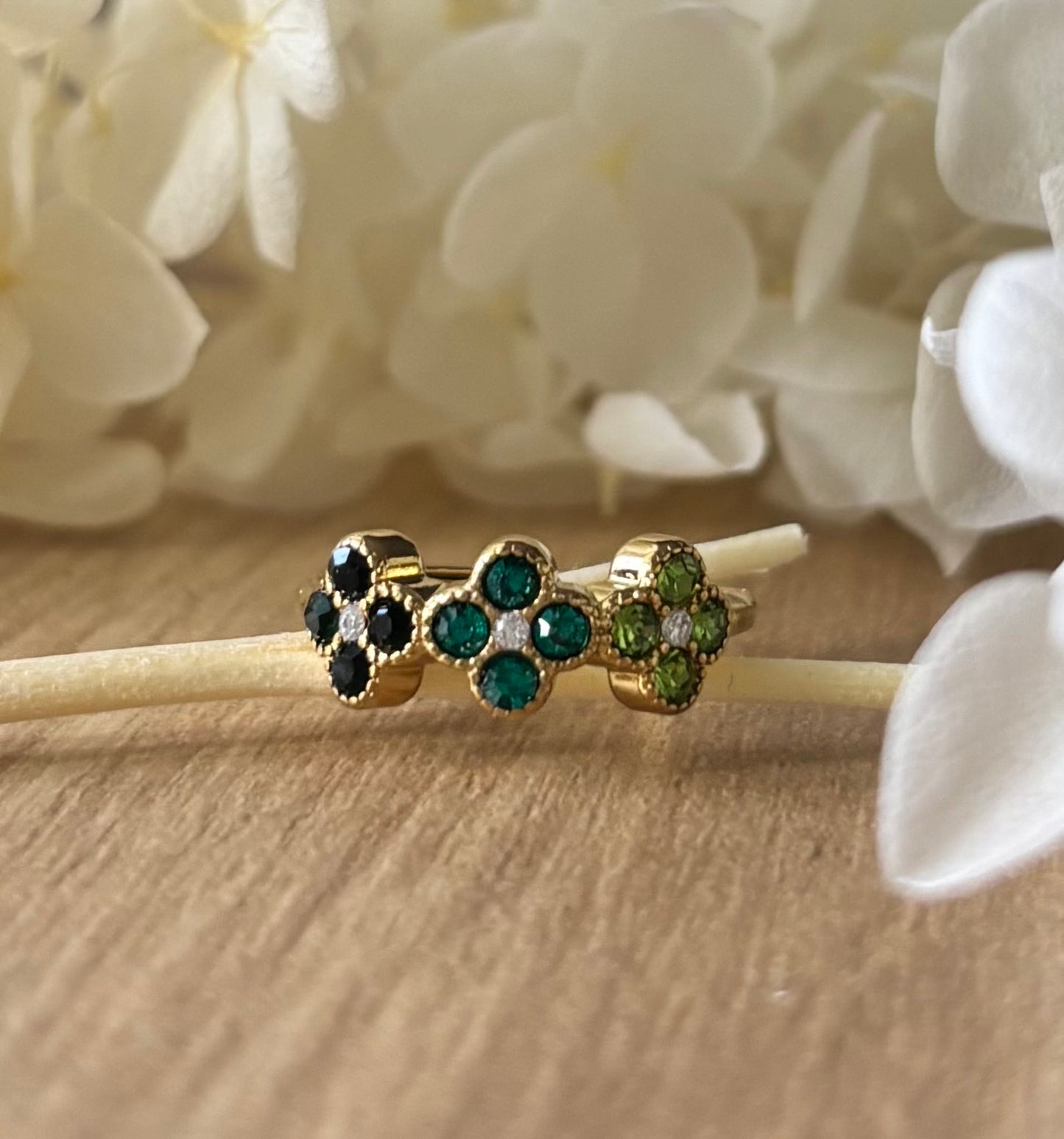 Bague Trèfle Verte