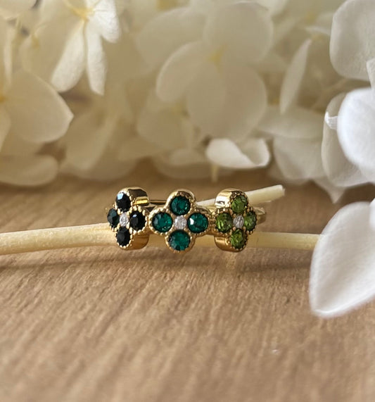 Bague Trèfle Verte