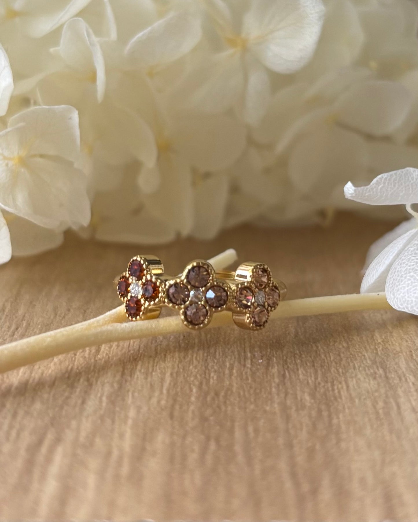 Bague Trèfle Marron