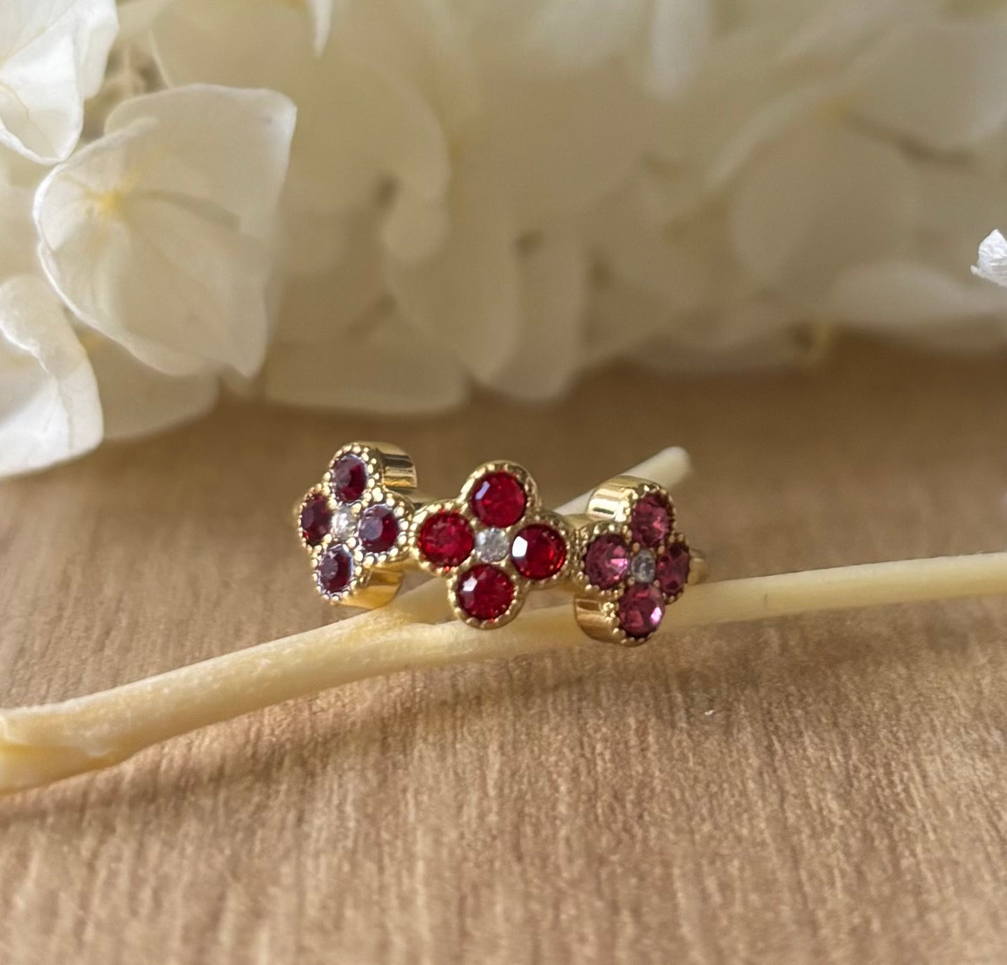 Bague Trèfle Rouge