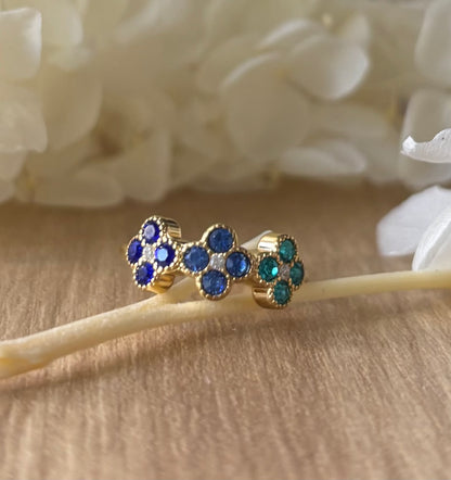 Bague Trèfle Bleue