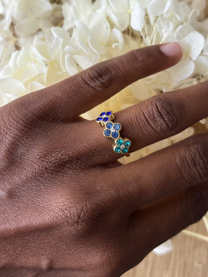 Bague Trèfle Bleue