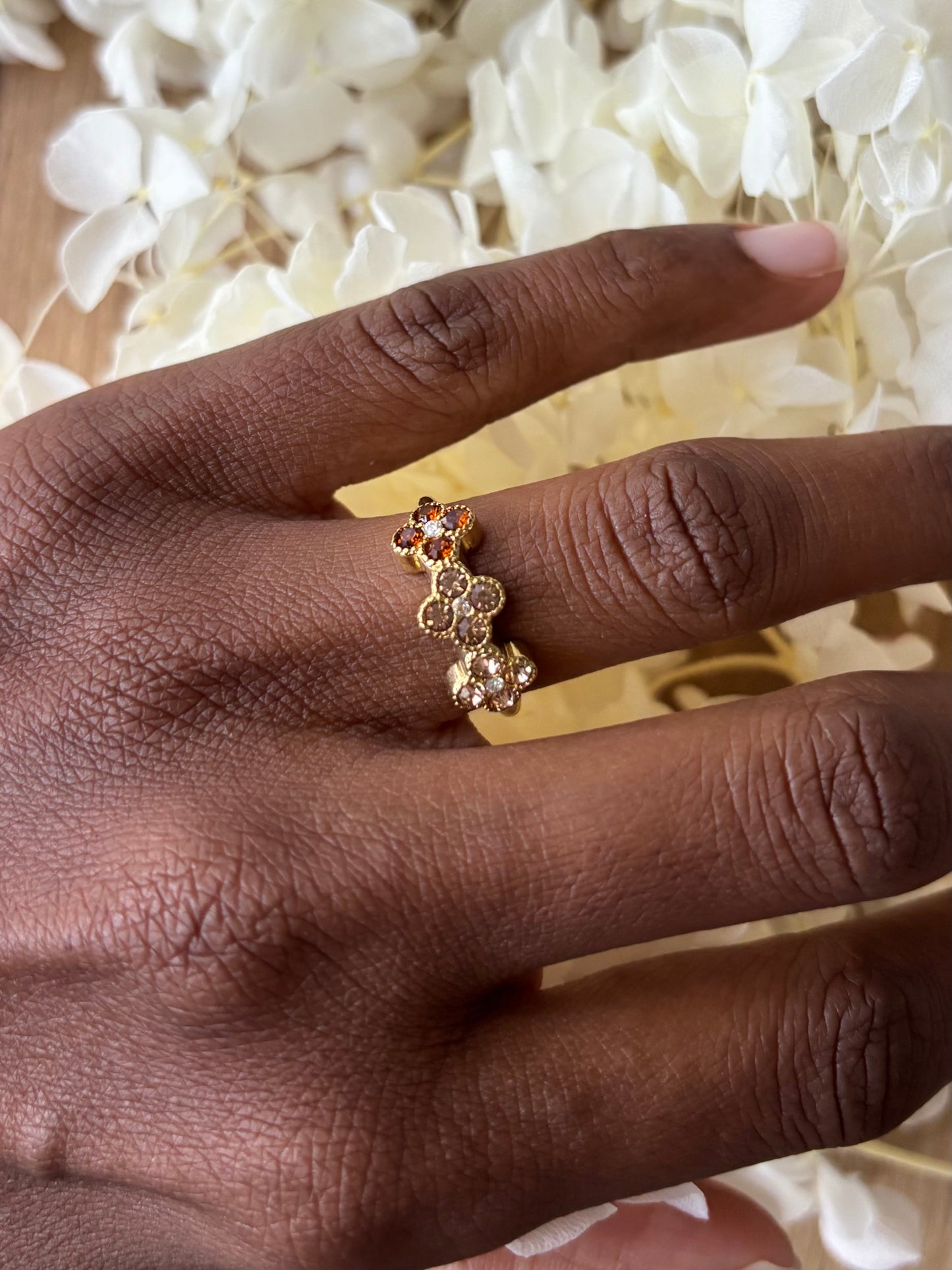 Bague Trèfle Marron