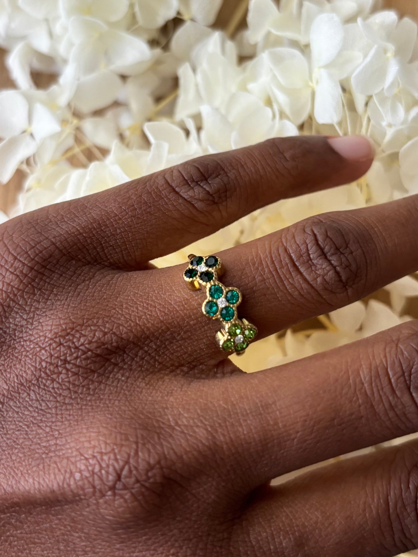Bague Trèfle Verte
