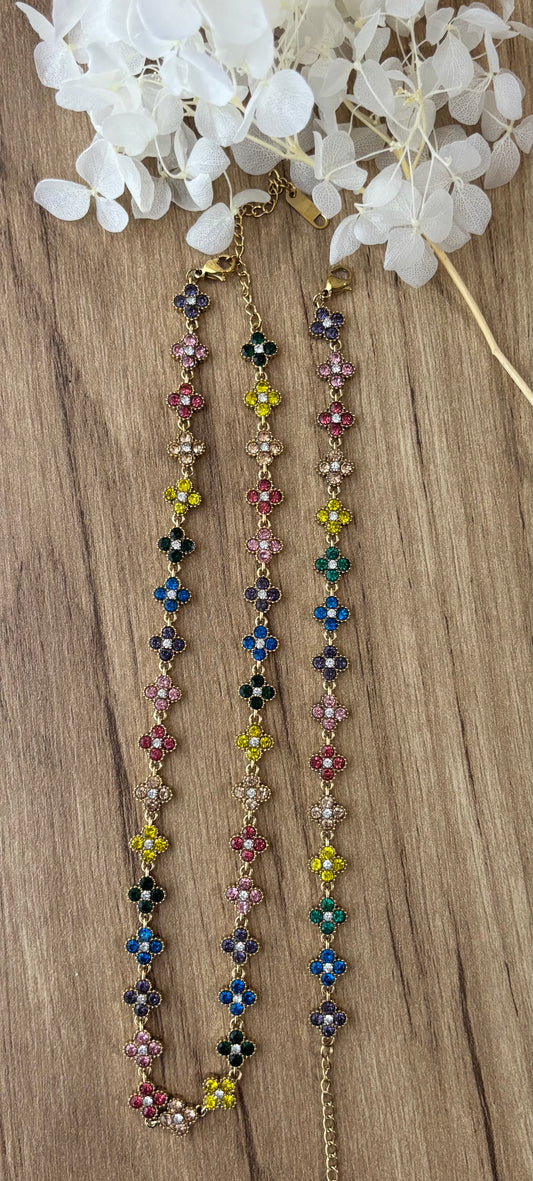 Parure Trèfle Multicolore