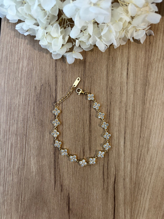 Bracelet Trèfle Blanc