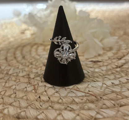 Bague Fleur Feuille